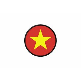 Écusson brodé drapeau Viêt Nam Vietnam vietnamien 5x8cm Thermocollant 