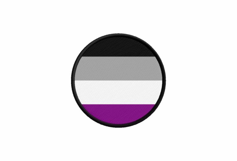 Patch Ecusson Drapeau Asexuel Asexual Lgbt Imprime Thermocollant Ro...