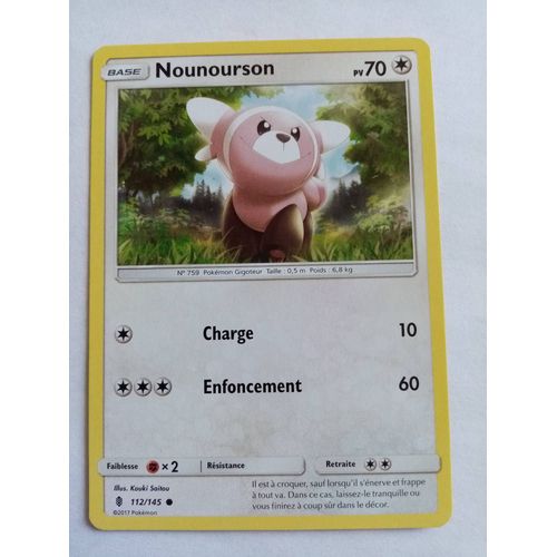 Carte Pokemon Soleil Et Lune - Gardiens Ascendants : Nounourson 112/145