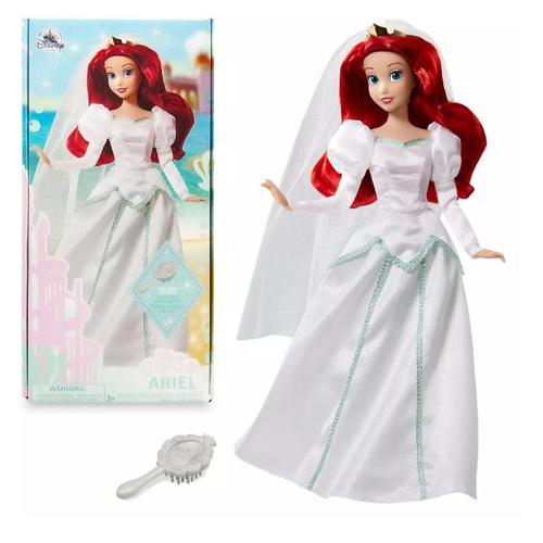 Officiel Disney La Petite Sirène - Poupée de mariage Ariel avec pinceau