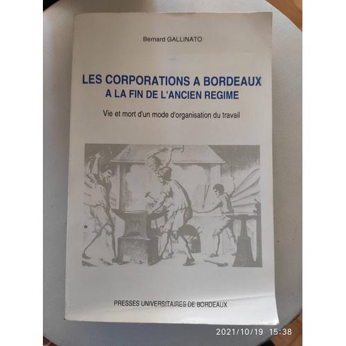 Les Corporations À Bordeaux À La Fin De L Ancien Régime