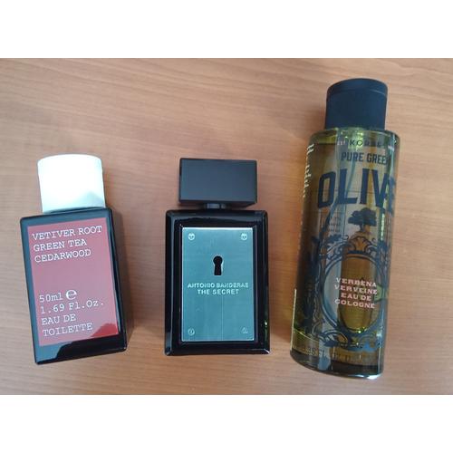 Lot Eau De Toilette 50ml Antonio Banderas, 50ml Korres, 100ml Korres Eau De Cologne Verveine 