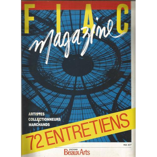 Fiac Magazine Paris Grand Palais Art Contemporain 72 Entretiens D'artistes 1986