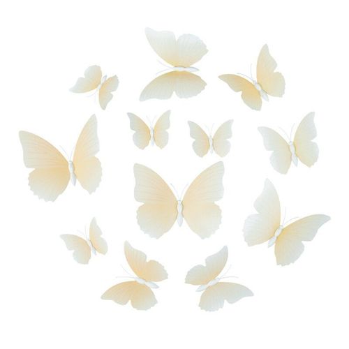 Autocollant Mural Papillon 3d En Pvc, 12 Pièces, Décoration Pour Chambre D'enfants, Pour Réfrigérateur