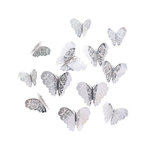 Autocollants Muraux Papillon Creux 3d 12 Pièces/Ensemble | Autocollants Décoratifs Pour Enfants, Décoration De La Maison, Bricolage, Réfrigérateur, Autocollants De Décoration Pour La Maison