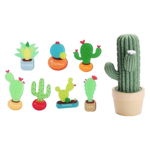 Veilleuse Led En Forme De Cactus Pour Enfants, Lampe Bleue, Aimant De Réfrigérateur, Aimant De Cuisine, Amusant