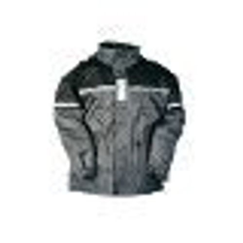Parka Ou Anorak D'hiver Homme Sion Industrials Xl Grise/Noir N° 193aa2 Bandes Rétroréfléchissantes, Protection Contre Pluie Et Le Froid, Capuche Roulée Dans Le Col