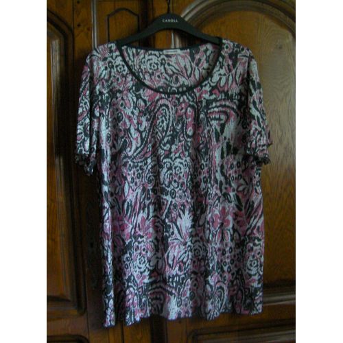 Top Noir/Rose Damart - Taille 50/52