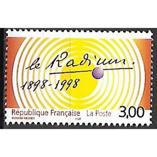 Timbre France 1998 Neuf** 3210 - Centenaire De La Découverte Du Radium Par Pierre Et Marie Curie