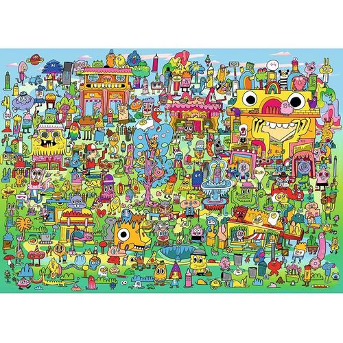 Doodle Village - Puzzle 1000 Pièces