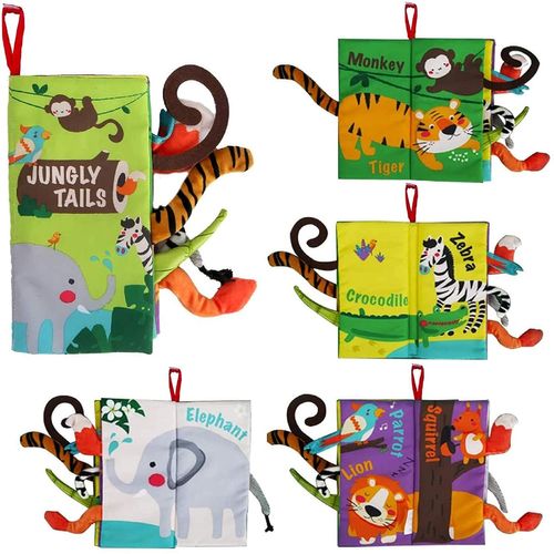 Livres En Tissu Doux Pour Bébés, Jouets D'activité Et De Développement, Animaux Livre D'éveil Jouet Sensoriel Cadeaux