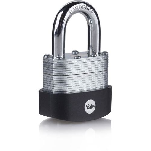 YALE Cadenas extérieur acier laminé 50 mm, anse acier cémenté, 3 clés