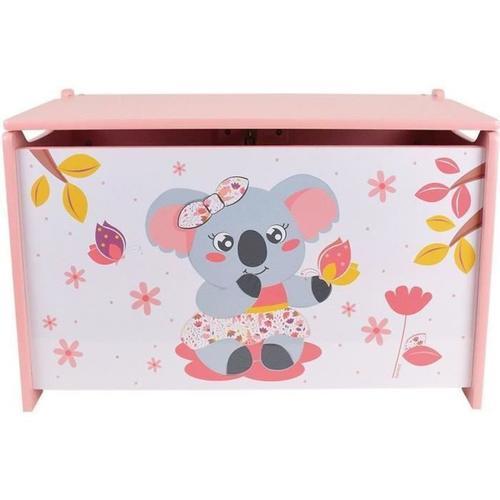 Cally Mimi Koala Coffre A Jouets En Bois ± 40 X 58 X 36 Cm Pour Enfant