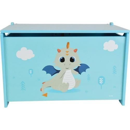 Leon Le Dragon Coffre A Jouets En Bois ± 40 X 58 X 36 Cm Pour Enfant