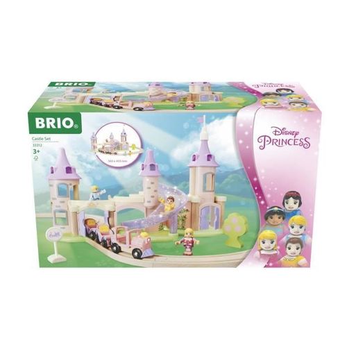 Disney Brio Circuit Château Princesses - Coffret 18 Pieces - Circuit De Train En Bois - Ravensburger - Des 3 Ans - 33312