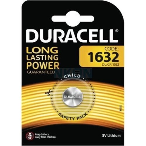 Duracell 1 pile CR1632 lithium 3 volt
