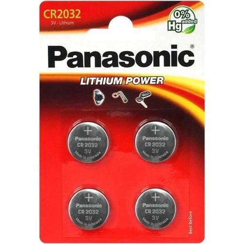 PANASONIC - Pile bouton lithium CR2032 X4