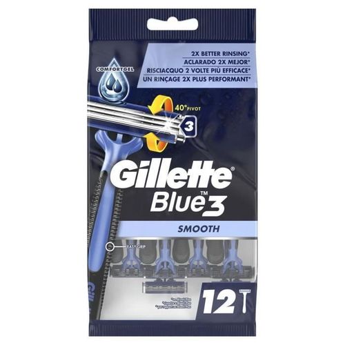 Gillette Blue 3 Rasoirs Jetables X12 