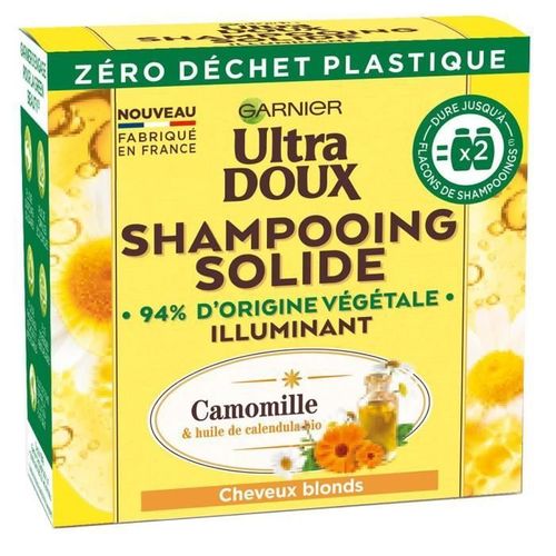 Garnier Ultra Doux Shampooing Solide Illuminant Camomille - 60 G 