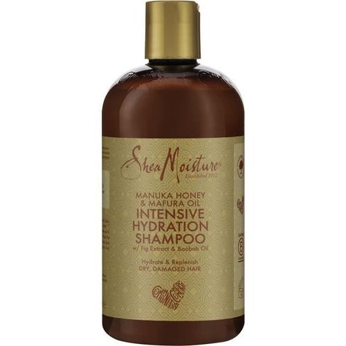 Shea Moisture Shampooing Femme Hydratation Intense Au Miel De Manuka Et Huile De Mafura Pour Cheveux Secs Et Abîmés, 384ml 