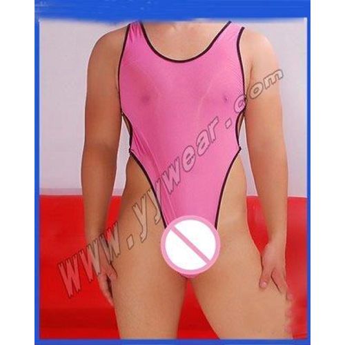 Sous-Vêtements Siamois Moulants Et Sexy Pour Hommes, Sous-Vêtements En Soie Glacée, Entrejambe, Gay, Jockstrap, 2017