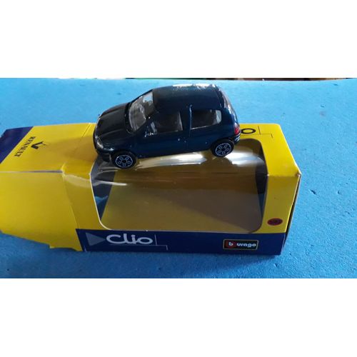 Burago - Renault Clio Ii Phase 1 Bleu Métal 1998 1:43-Burago