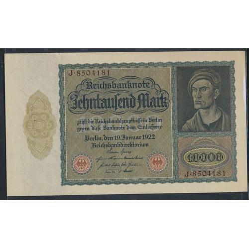 Allemand Empire Rosenbg: 68b, Sans Unterdruckbuchstabe 1922 10.000 Ma (9640305
