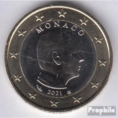 Monaco Mon 7 2021 Stgl./Unzirkuliert 2021 Kursmünze 1 Euro