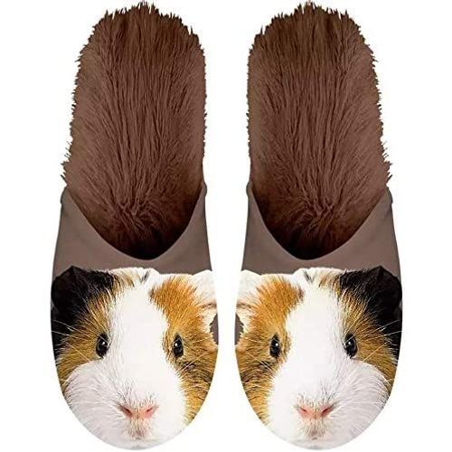 Chaussons Décorés D'une Tête De Cochon D'inde - Pointure 35/38