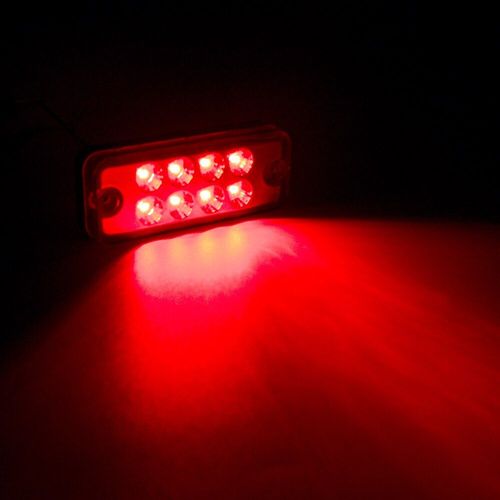 2pcs Red Indicateur Dégagement Arrière, 2 Pièces, 8 Led, 12v-24v, Feu Signalisation Latéral, Étanche, Pour Camion, Remorque, Camion, Caravane, E8 Nipseyteko