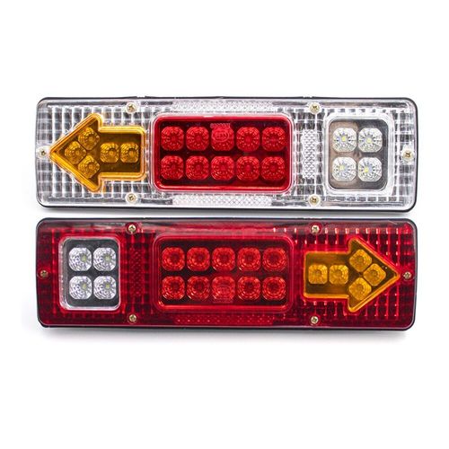 24v Feu Arrière Voiture, 2 Pièces, 19 Led, Clignotant, Stop, Clignotant, Feu Arrière, Camion, Caravanes, Camping-Car Nipseyteko