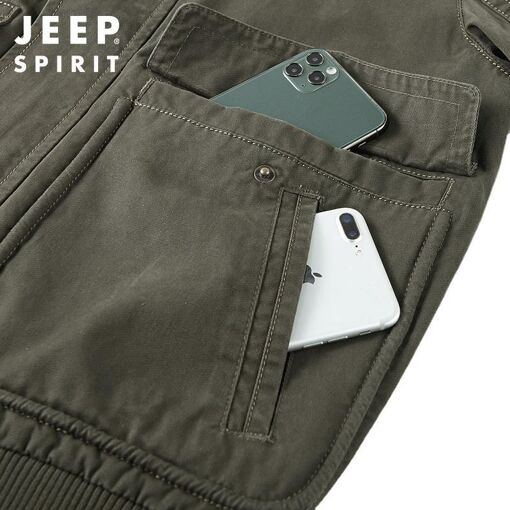 Veste Homme Mi-saison Style Militaire Cargo - Coupe Décontractée, Poches Multiples | Pour Look Urbain Ou Sorties Plein Air, Coupe Ample - 8