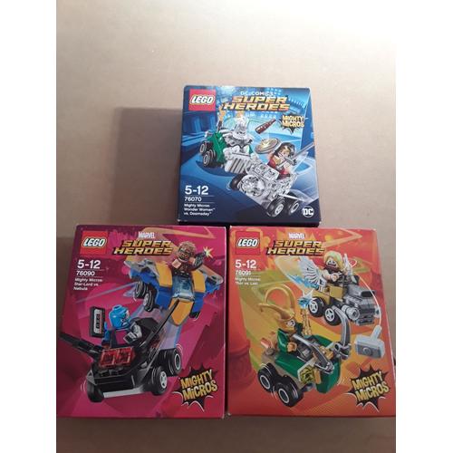 Lego Marvel / Dc..Mighty Micros Réf 76090 + 76091 + 76070