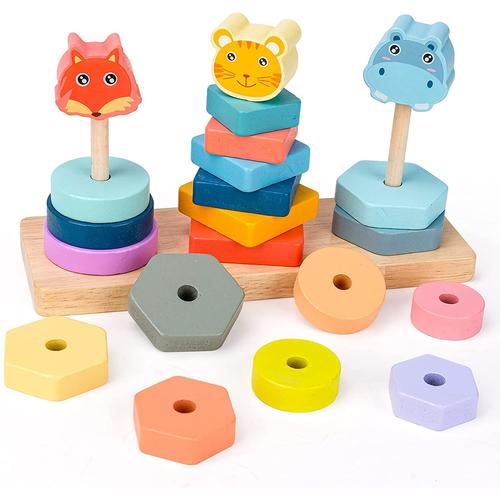 Jouets De Blocs De Construction De Pile D'animaux, Comme Cadeaux Pour Les Garçons Et Les Filles