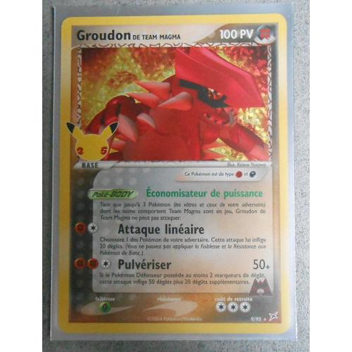 Pokemon - Groudon De Team Magma Holo 9/95 - Eb7.5 - Edition Célébrations 25 Ans- Vf