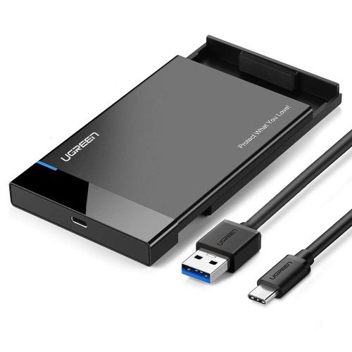 Accessoires pour disques durs UGREEN USB 3.1 Gen 2 Type C Boîtier Externe  2.5 Pouces Disque Dur SATA III II I HDD SSD 7m 237078