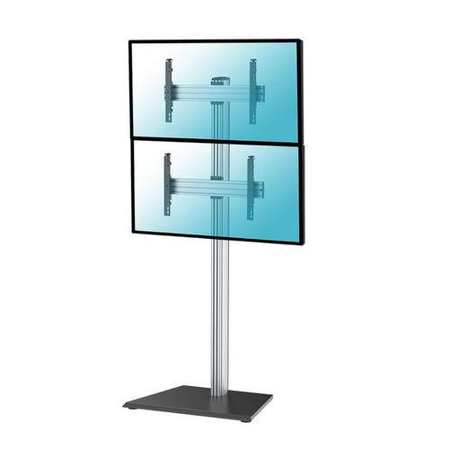 Support sur pied pour 2 écrans TV 40''-65'' - Hauteur 240cm - A poser