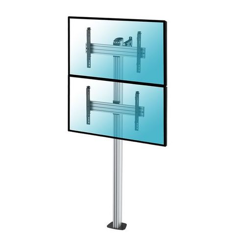 Pied TV Kimex Support de sol 2 écrans TV 40"-65"