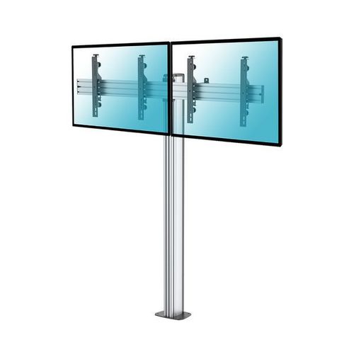 Support sur pied pour 2 écrans TV 43'' - 49'' - Hauteur 175cm - A visser