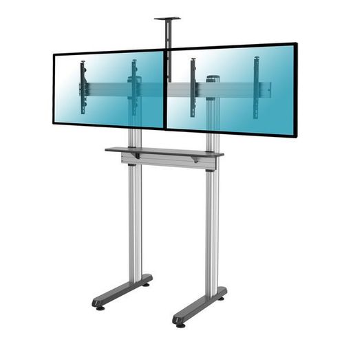 Support sur pieds visioconférence pour 2 écrans TV 45''-55'' - A poser