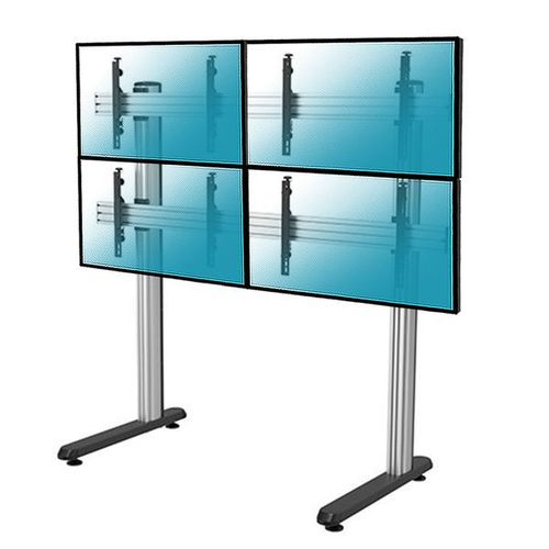 Pied TV Kimex Support sur pied 4 écrans TV 45"- 55"