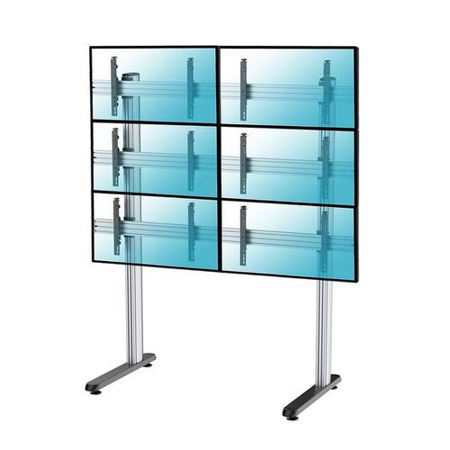 Pied TV Kimex Support de Sol pour 6 écrans TV 45"-55"