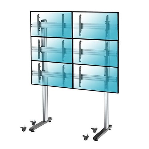 Pied TV Kimex Support de Sol pour 6 écrans TV 45"-55"