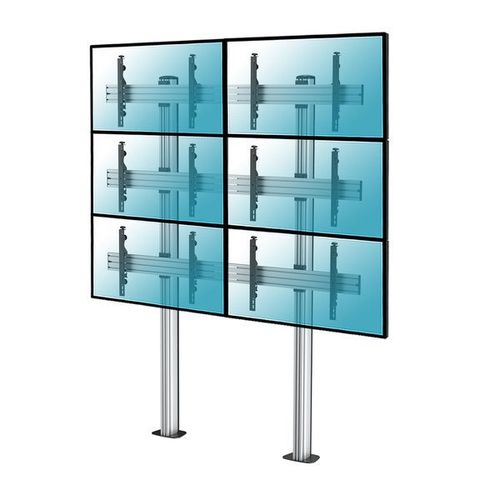 Pied TV Kimex Support de Sol pour 6 écrans TV 45"-55"