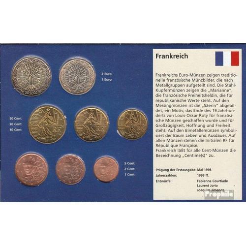 France 2000 Série De Monnaies Fleur De Coin 2000 Euro-Première Émission