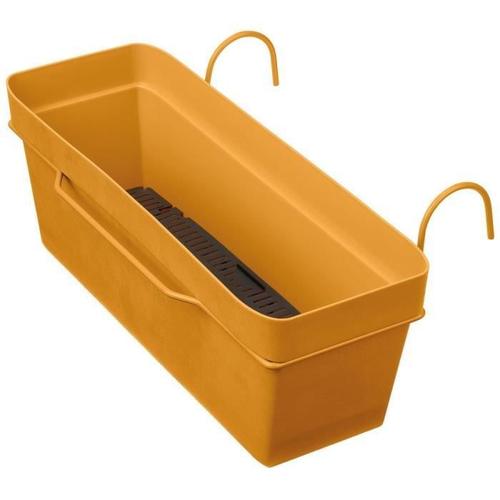 Deroma Kit Jardiniere Like Curry Avec Réserve D'eau - Coloris Jaune - 49x28cm