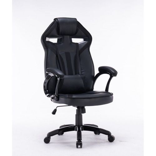 Dreft - Fauteuil Gamer Style Moderne Chambre D'ado - 120-130x66x67 - Réglable - Noir