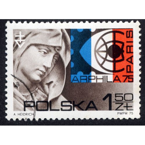 Timbre Polska Arphila Paris 75 ,1,50 Zl,A.Heidrich