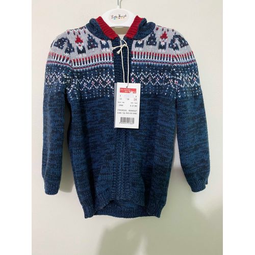 Gilet Bleu/Rouge Dpam 24 Mois/86 Cm