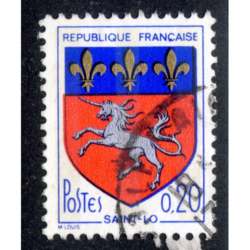 Timbre : Saint-Lô,République Française,Postes,1966,0,20